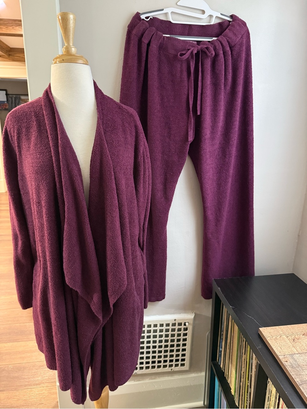 Barefoot Dreams Set Cozychic Lite Lounge Plum 2X Cardigan & Pants Soft Cozy Luxe